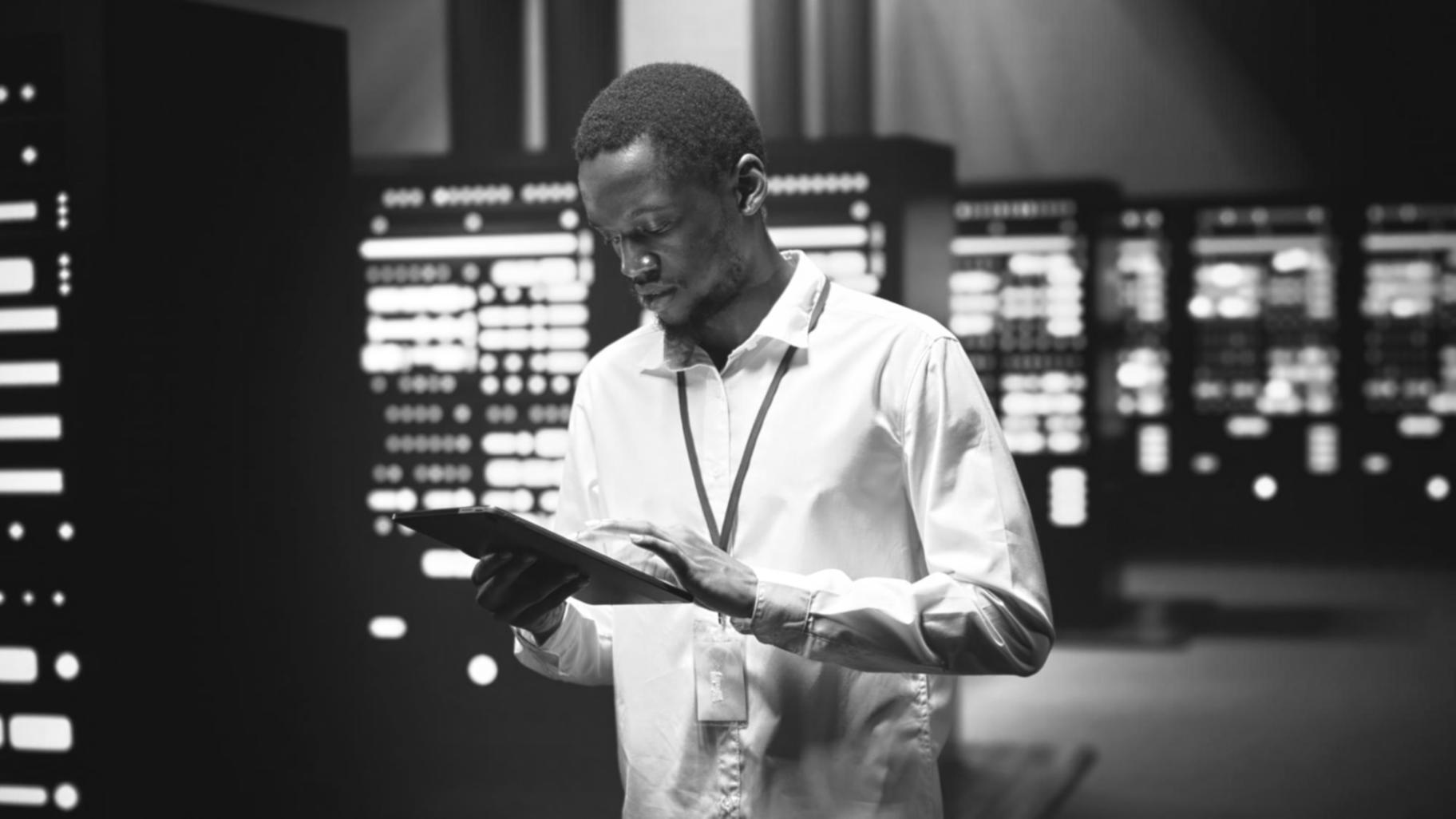 Developer analyzing app performance metrics and user data